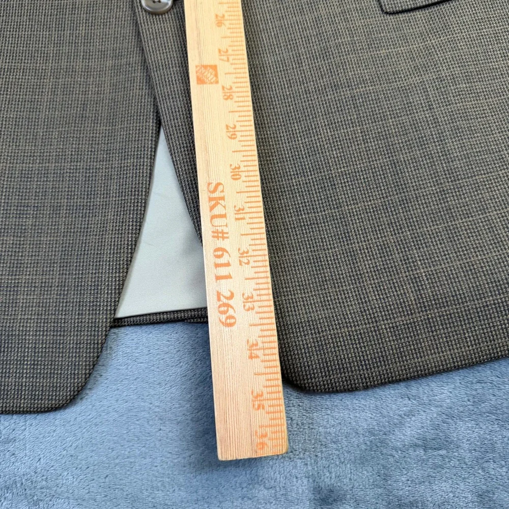 Lauren Ralph Lauren Sport Coat Mens 48 Regular Brown Wool Micro Check Blazer